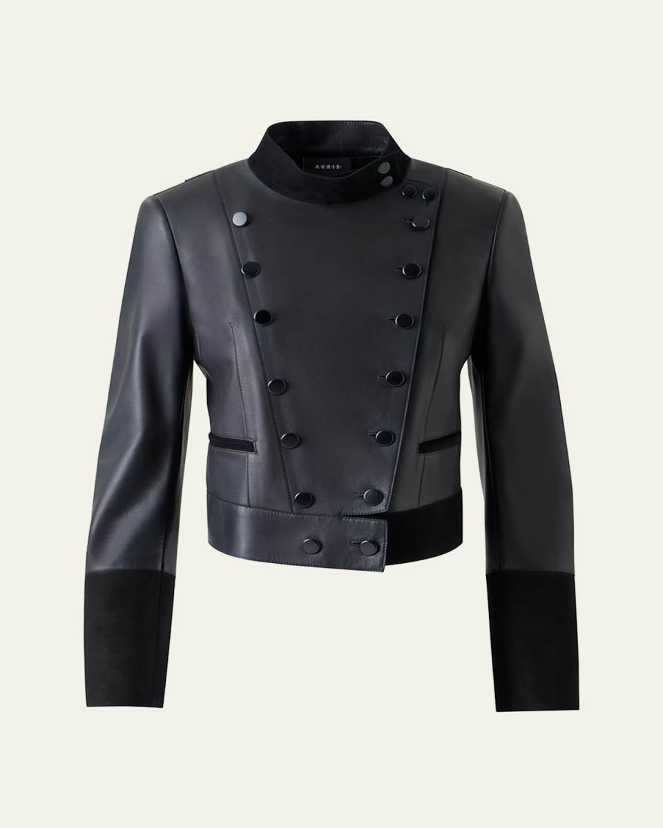 Dean Nappa Leather Jacket with Suede Trim